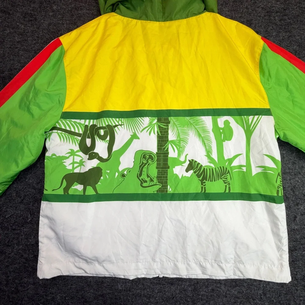 Disney Parks Jungle Cruise Windbreaker Women Small Multicolor Zip Hooded Jacket